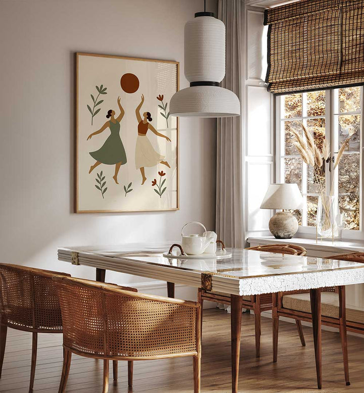 SUNLIT DANCE , BOHO ART PAINTINGS