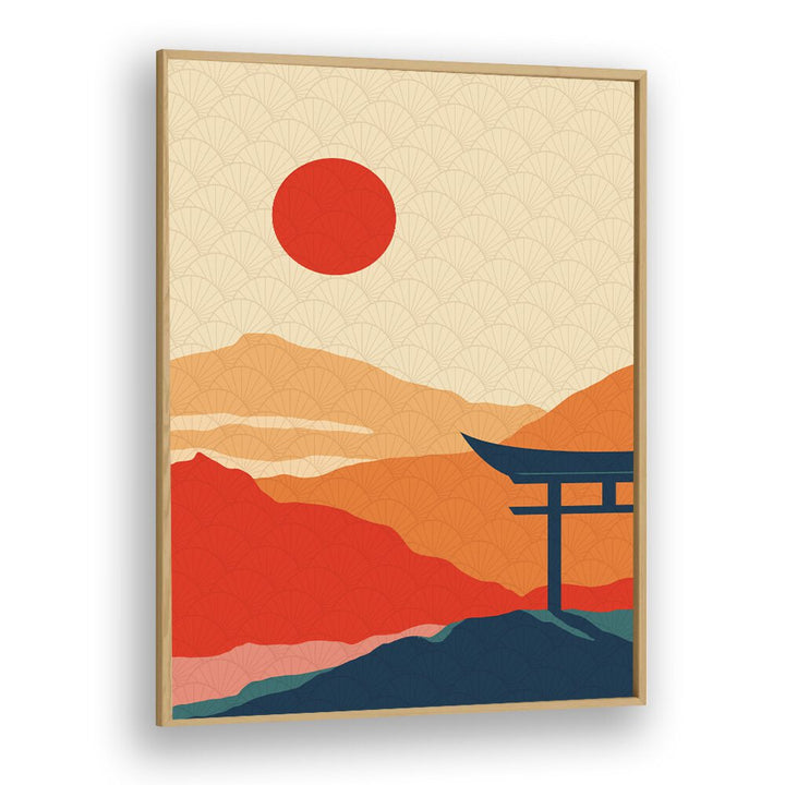 Serene SUNSET DELIGHT landscape painting from Asianmonk, perfect for enhancing your living space's ambiance.