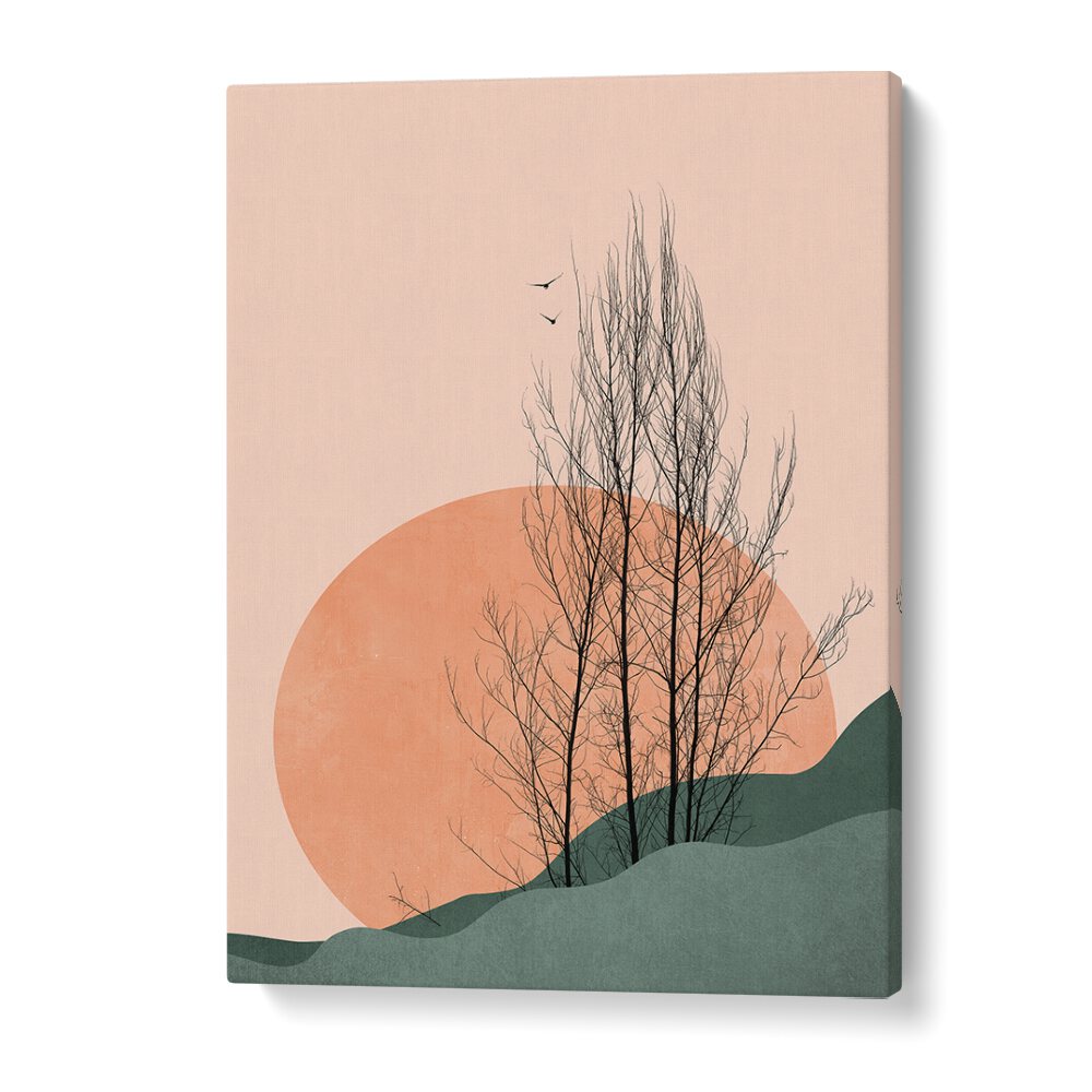 Transform your space with SUNSET MEMORIES, LANDSCAPE PAINTINGS featuring serene minimalist design and calming colors.