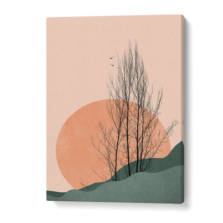 Transform your space with SUNSET MEMORIES, LANDSCAPE PAINTINGS featuring serene minimalist design and calming colors.