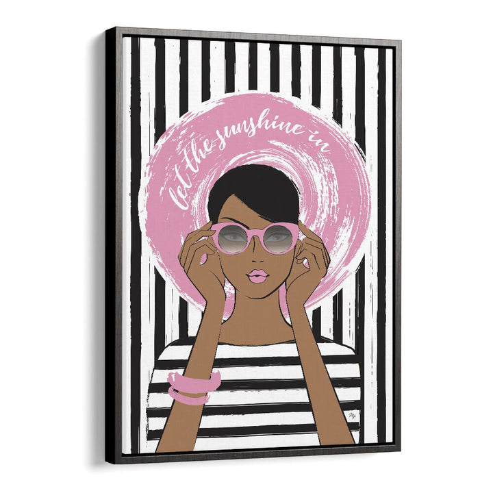 Stylish "Sunshine Girl Dark" fashion poster by Martina, perfect for adding elegance to your space. Ideal for décor.