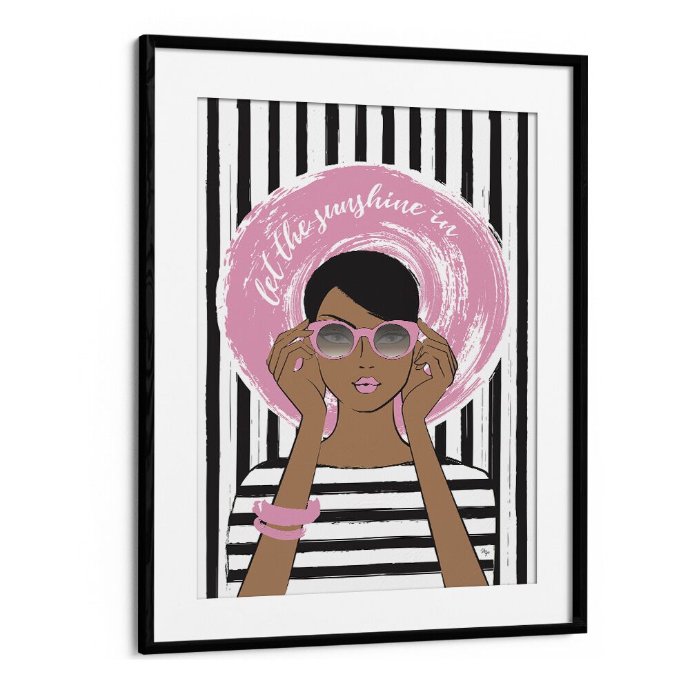 Elegant "Sunshine Girl Dark" fashion poster by Martina, perfect for transforming your space with style.