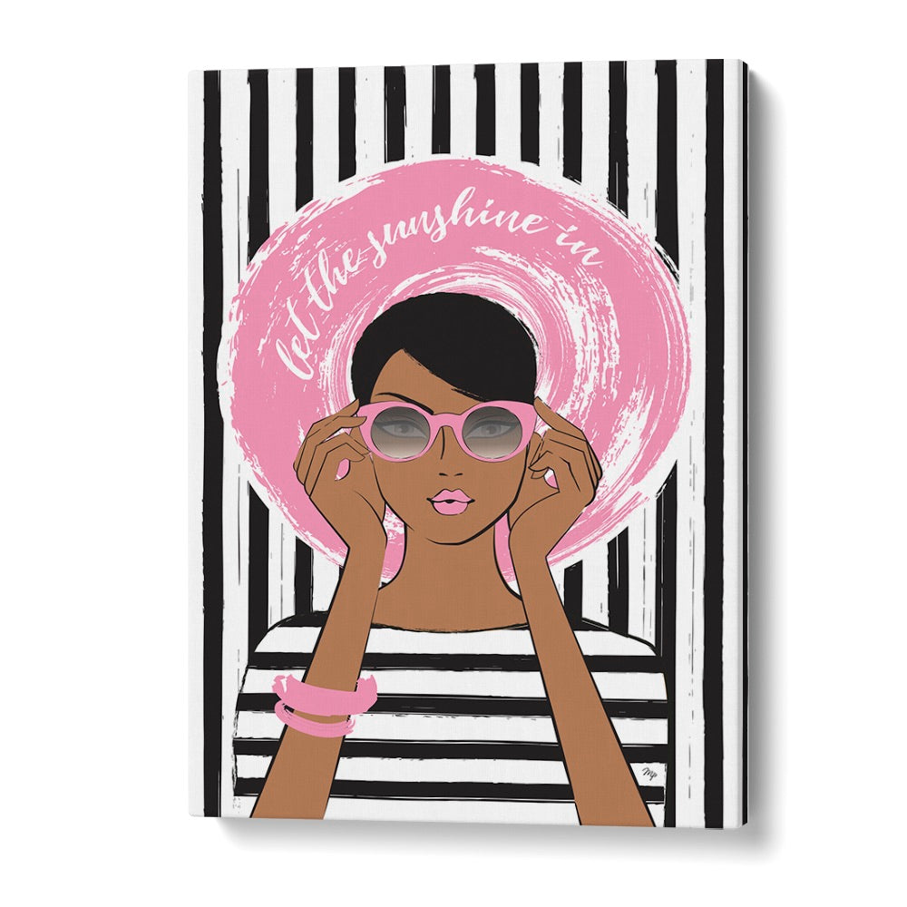 Stylish "Sunshine Girl Dark" fashion poster by Martina, perfect for adding elegance to any space. Discover more!