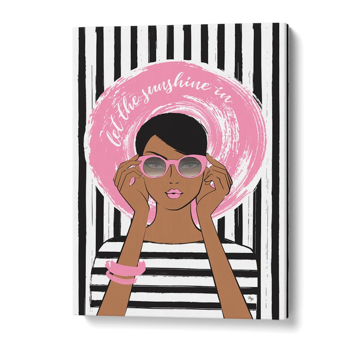 Stylish "Sunshine Girl Dark" fashion poster by Martina, perfect for adding elegance to any space. Discover more!