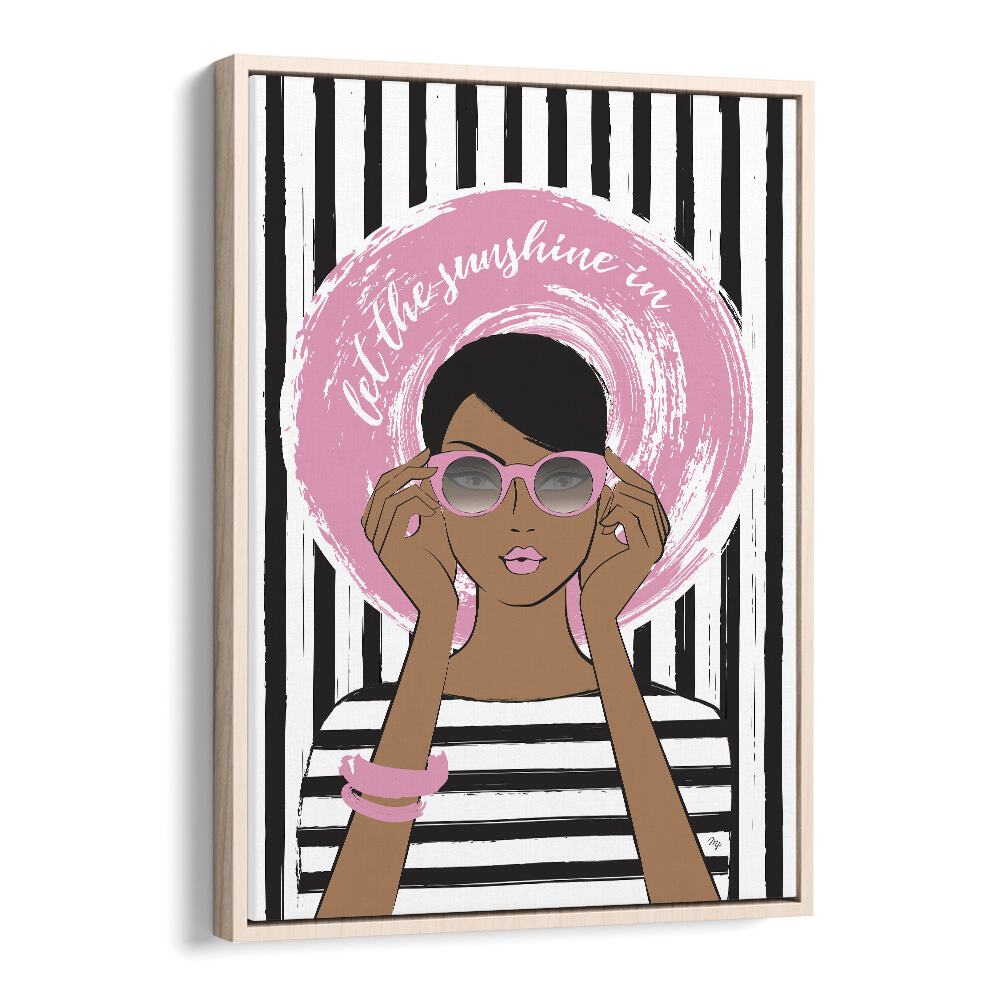 Elegant "Sunshine Girl Dark" fashion poster by Martina, perfect for brightening up any space with style.