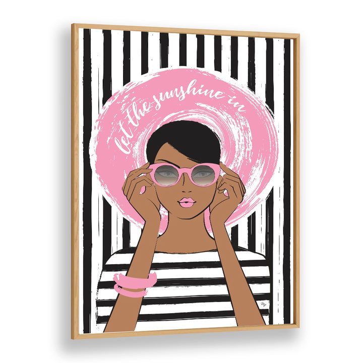 Stylish "Sunshine Girl Dark" fashion poster by Martina, perfect for adding elegance to any space. SUNSHINE GIRL DARK, FASHION POSTERS.