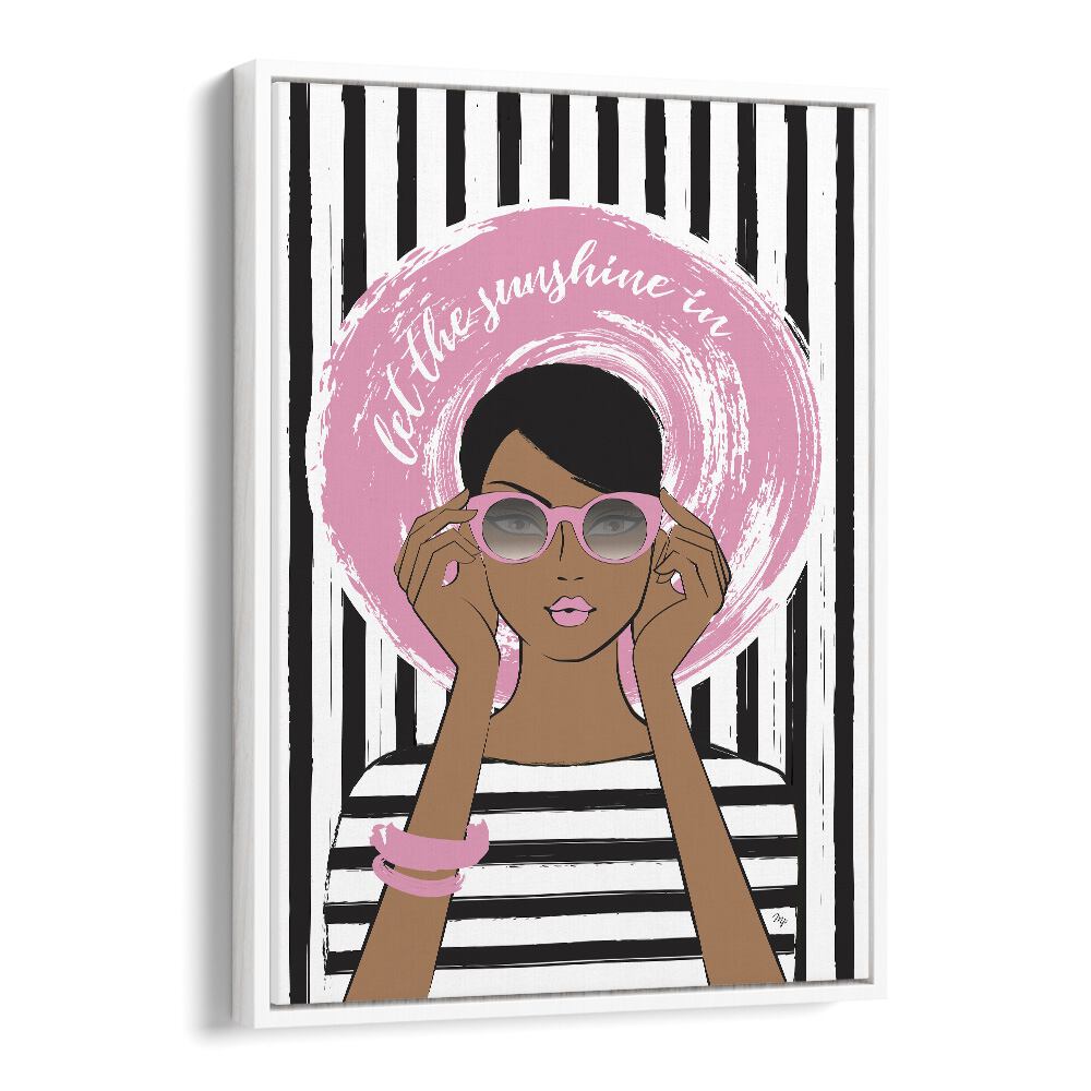 Stylish "Sunshine Girl Dark" fashion poster by Martina, perfect for adding elegance to your space. Ideal for wall décor.