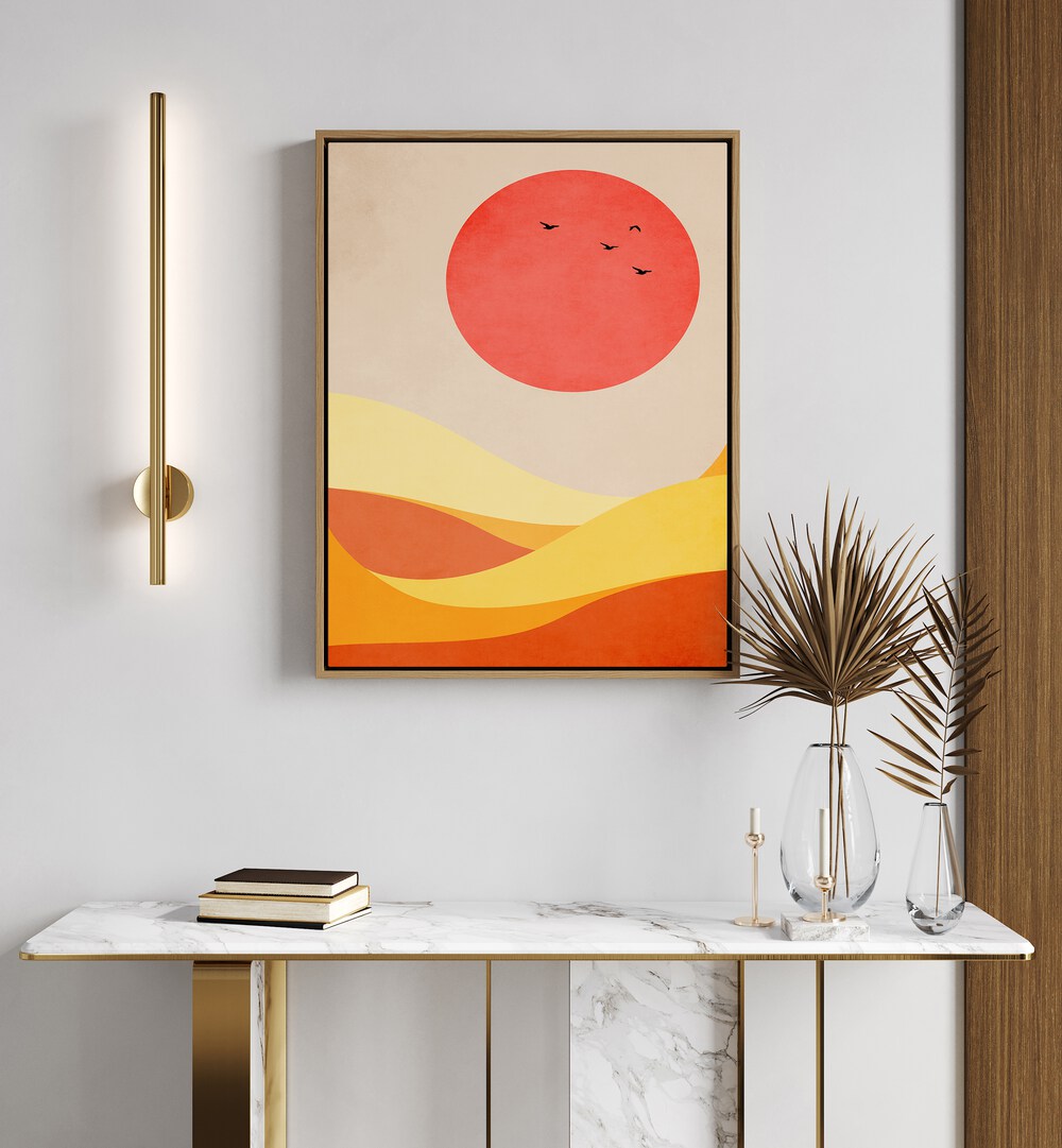 Elegant SWEET HARMONY LANDSCAPE PAINTINGS showcasing serene colors to enhance any modern living space.