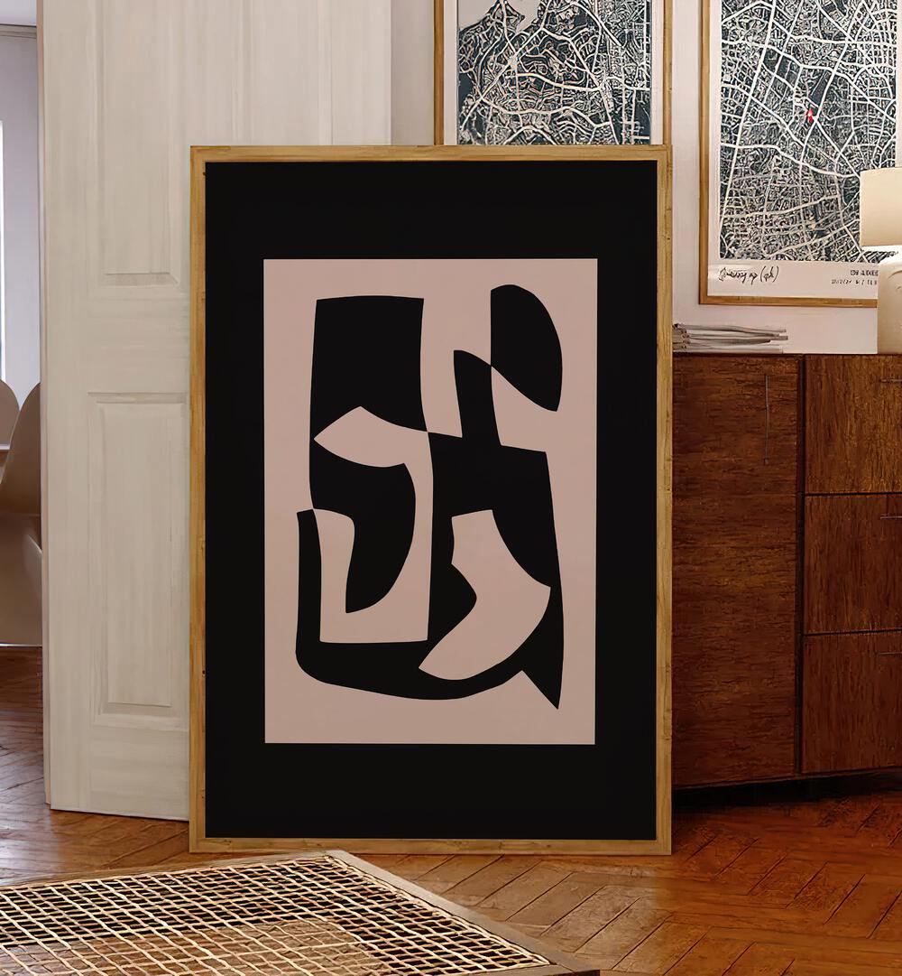 Modern elegance shines in the SCANDINAVIAN MIDNIGHT CANVAS, ABSTRACT PAINTINGS by Preayna, perfect for any space.