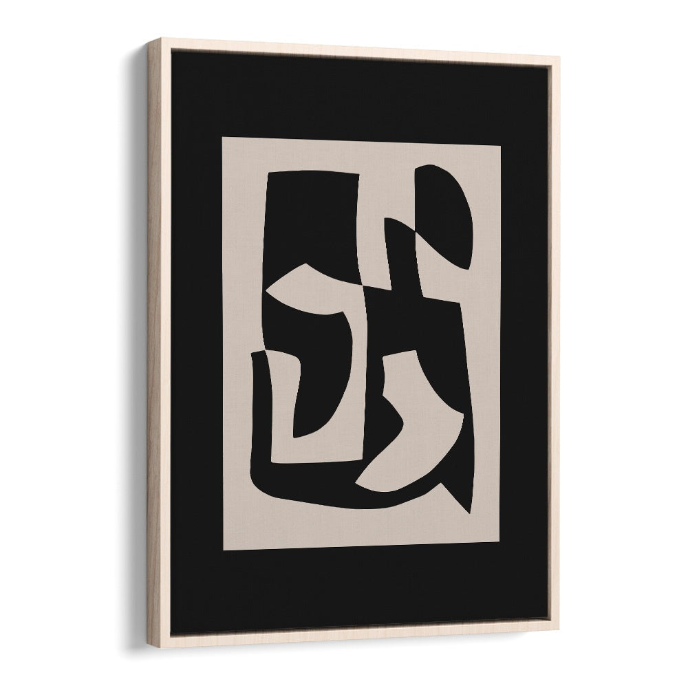 Transform your space with SCANDINAVIAN MIDNIGHT CANVAS, ABSTRACT PAINTINGS by Preayna in a sleek oak frame.