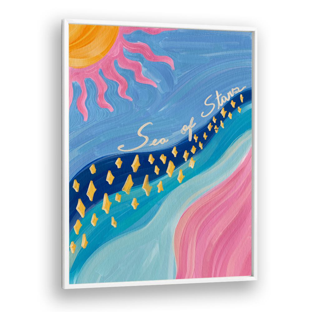 Bright and colorful SEA OF STARS, KIDS ROOM PAINTINGS poster, perfect for inspiring creativity in children's spaces.