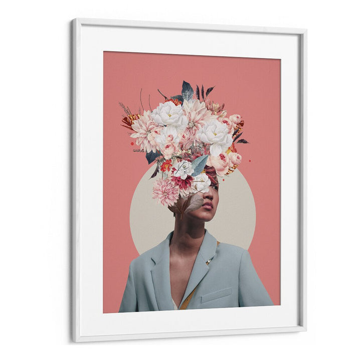 Stunning "SEARCHING FOR SUNRISE, SURREAL ART PRINTS" by Frank Moth, showcasing captivating surrealism in a white frame.