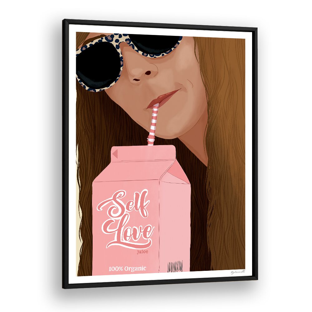 Stylish illustration of self-acceptance in SELF LOVE, FASHION POSTERS, perfect for celebrating individuality.