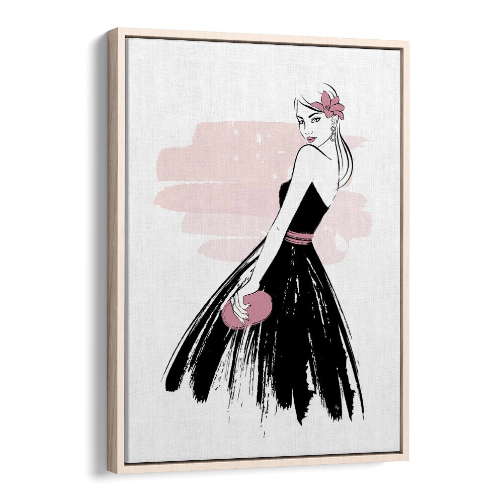 Elegant SENORITA, FASHION POSTERS showcase a stylish woman in a chic dress, perfect for any modern decor.