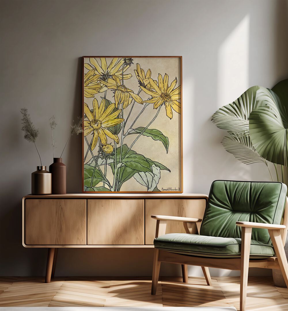 Warm and inviting, the SHADES OF YELLOW GALLERY WALL adds personality to your space with curated framed art prints.