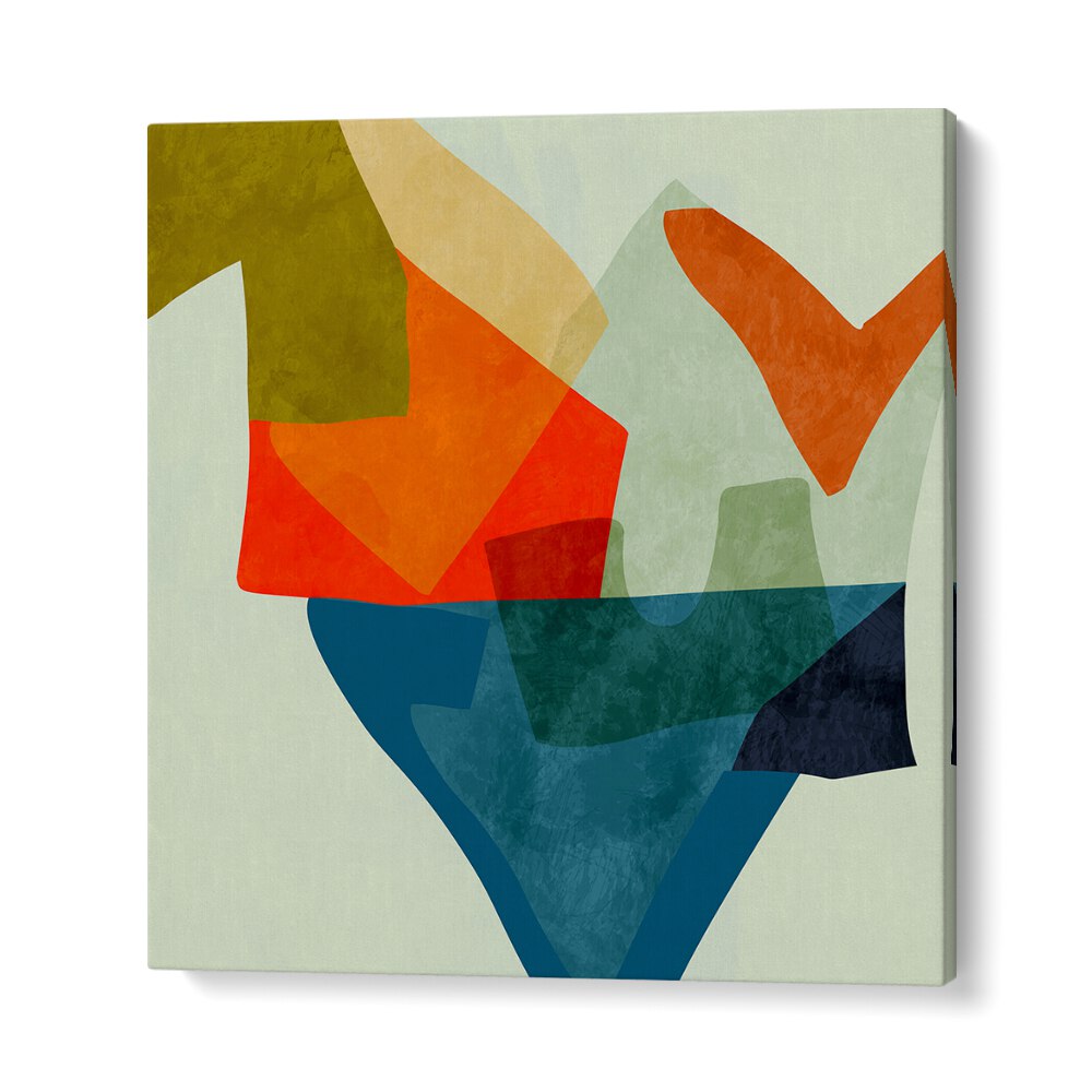 Colorful abstract design in SHAPES AND LINES V KOPIE, ABSTRACT PAINTINGS by Ana Rut Bre for vibrant wall decor.