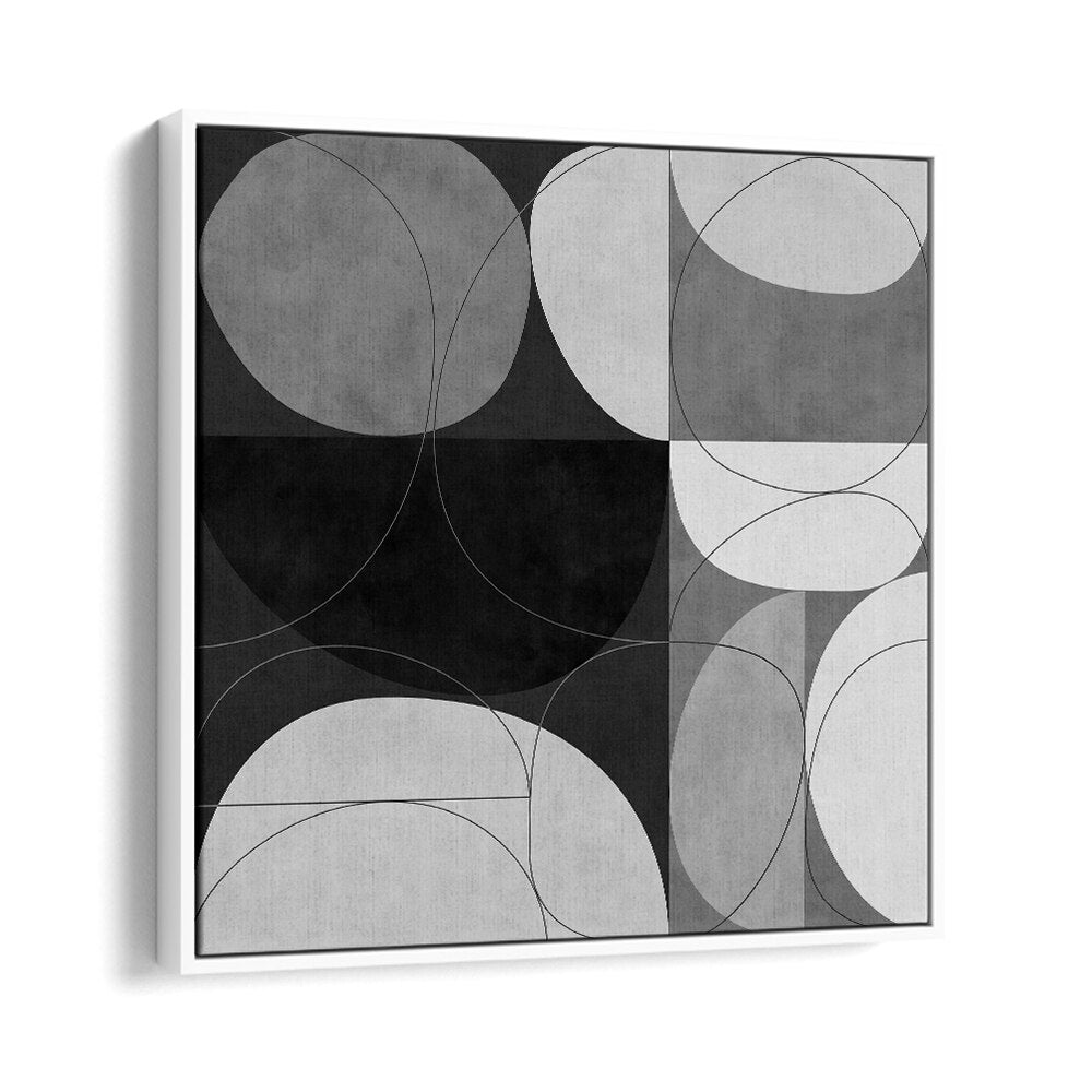 Discover SHAPES BW III, ABSTRACT PAINTINGS by Ana Rut Bre, featuring captivating black and white geometric designs.
