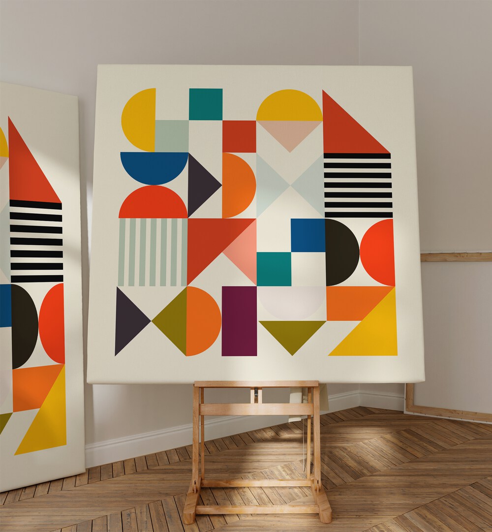 Vibrant SHAPES MINIMAL, ABSTRACT PAINTINGS by Ana Rut Bre, showcasing modern elegance in a stunning artistic composition.