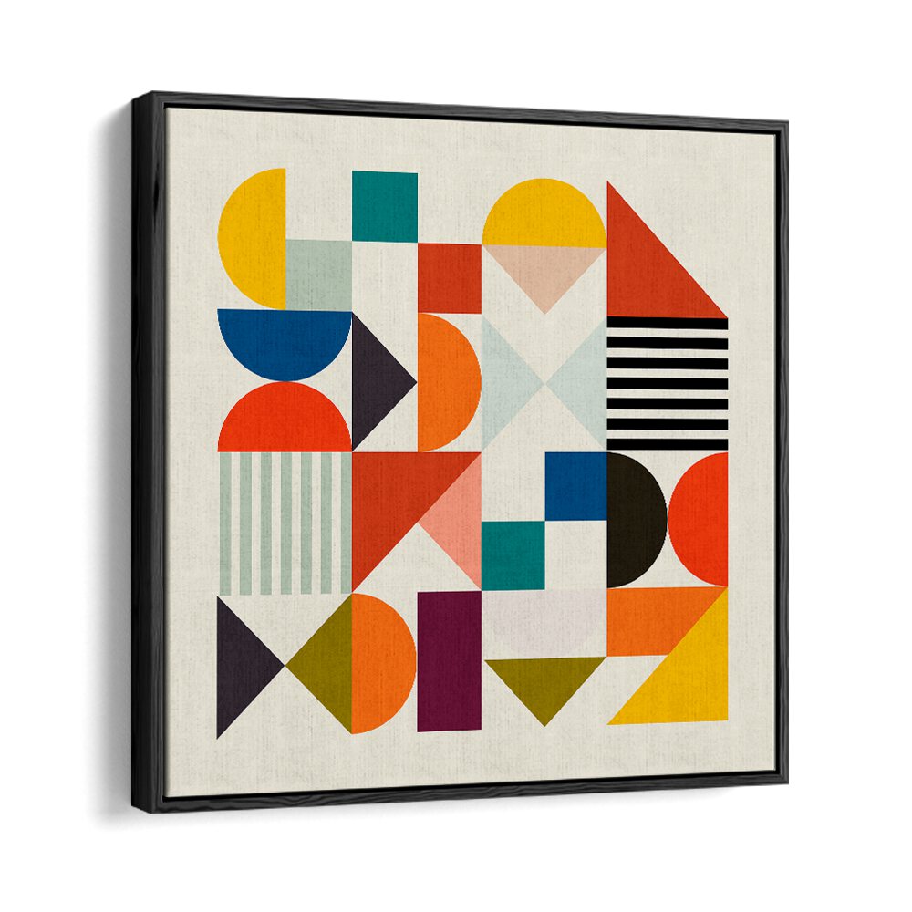Colorful geometric design in SHAPES MINIMAL, ABSTRACT PAINTINGS by Ana Rut Bre for modern artistic elegance.