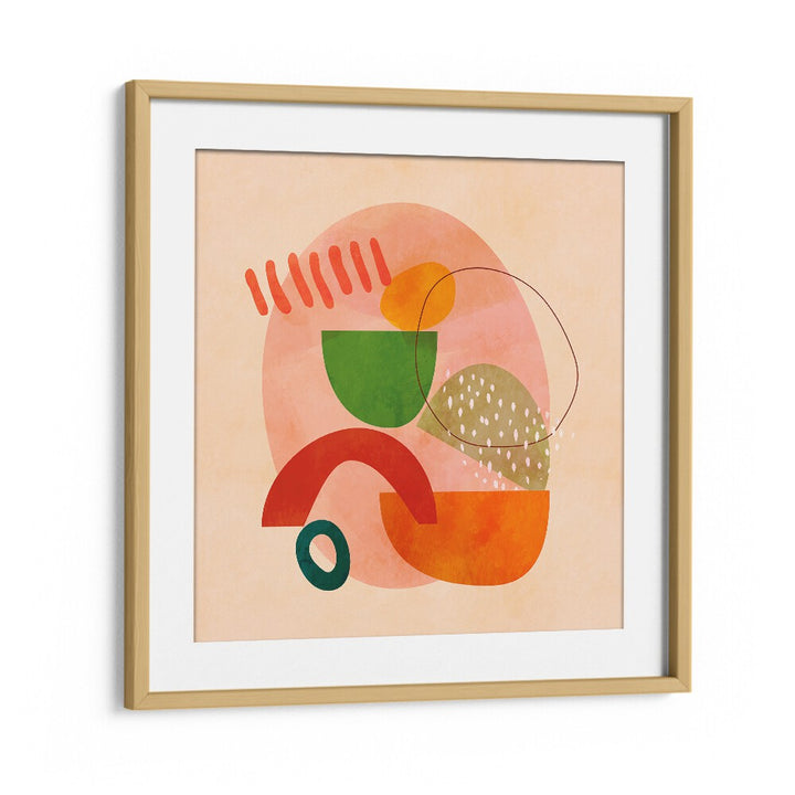 Vibrant SHAPES PLAY KOPIE III, ABSTRACT PAINTINGS by Ana Rut Bre, framed art that enhances any space beautifully.