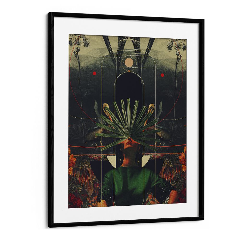Stunning surreal art print “SHE SAW THE EQUATOR” by Frank Moth, perfect for elevating your decor.