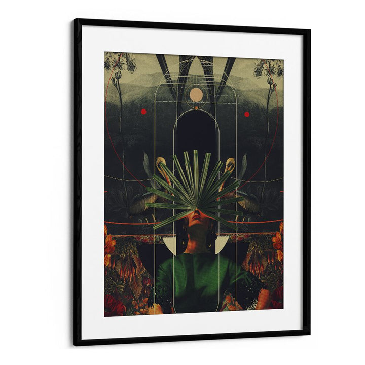 Stunning surreal art print “SHE SAW THE EQUATOR” by Frank Moth, perfect for elevating your decor.