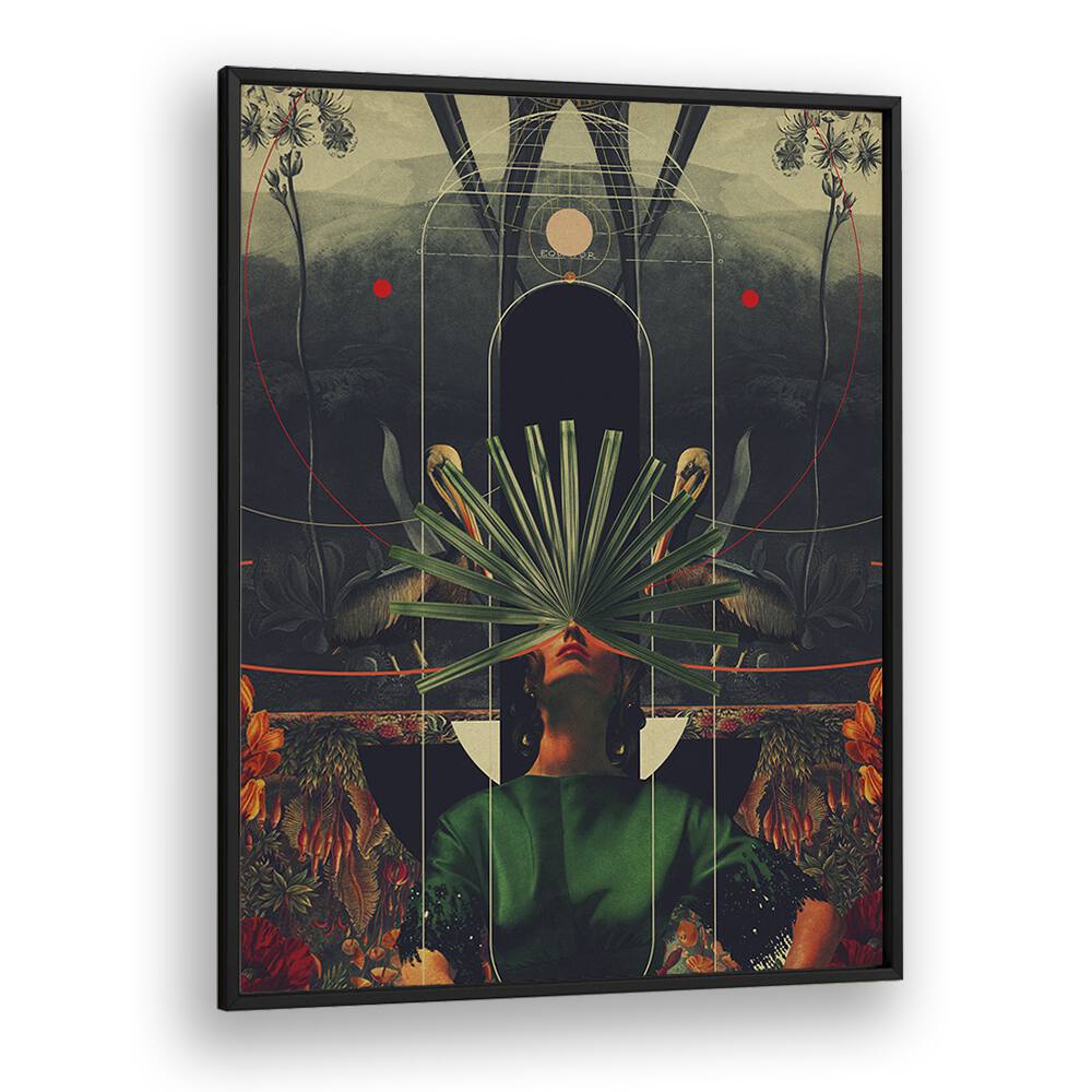 Explore "SHE SAW THE EQUATOR, SURREAL ART PRINTS" by Frank Moth, blending imagination with surreal elegance.