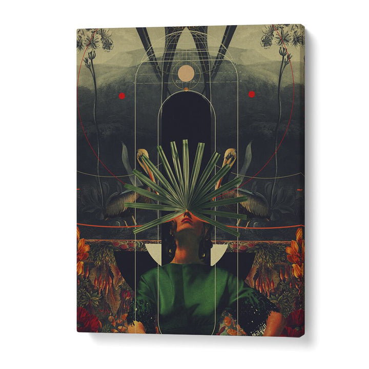 Surreal art print "SHE SAW THE EQUATOR" by Frank Moth captures imagination and reality in vibrant detail.