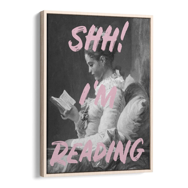 Transform your space with the enchanting SHH IM READING, ALTERED ART PRINTS by Grace Digital Art Co. Perfect for book lovers!