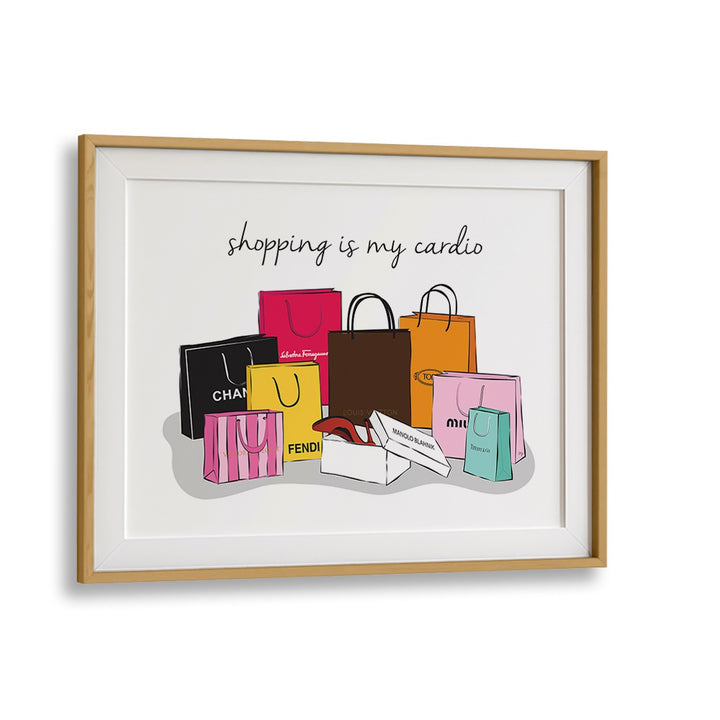 Stylish SHOPPING CARDIO, FASHION POSTERS featuring chic bags, perfect for elevating your space with art and fashion.