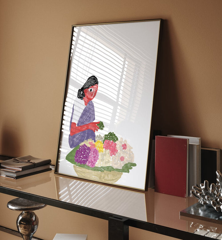 Colorful artwork for an INDIAN THEME GALLERY WALL, showcasing vibrant culture and heritage. Perfect for GALLERY WALLS.