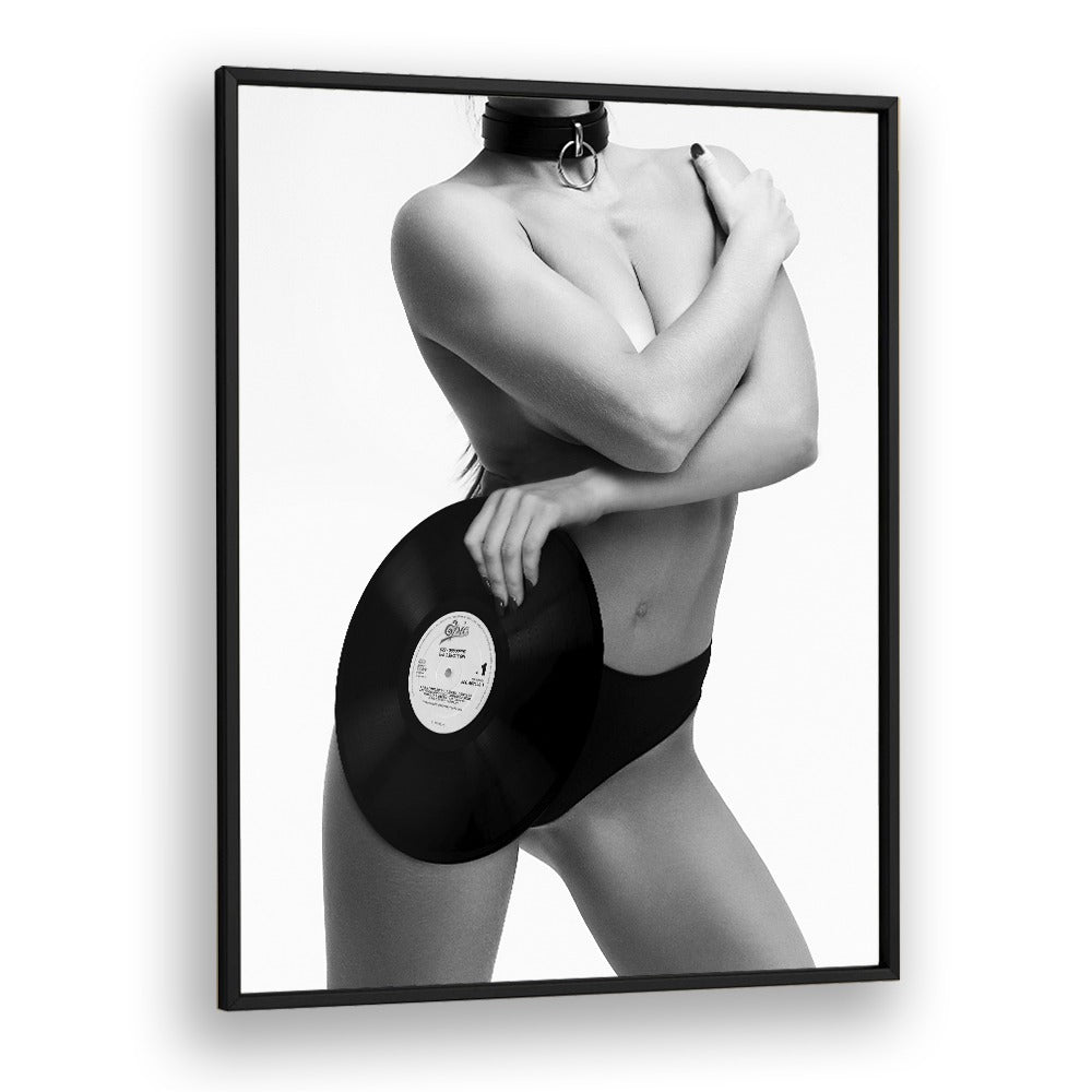 Captivating "Sin Rock Me" photography prints showcase fashion and art by David Drake in a striking black frame.