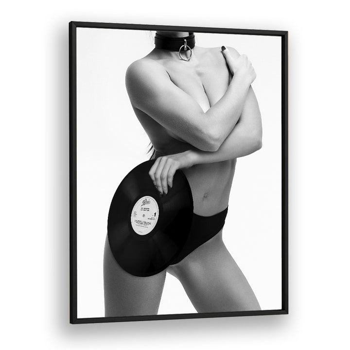 Captivating "Sin Rock Me" photography prints showcase fashion and art by David Drake in a striking black frame.