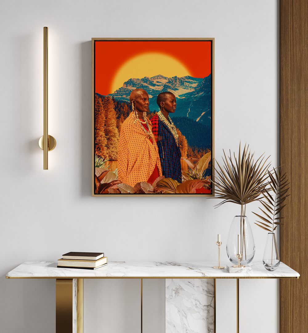 SISTER, AFRICAN ART PAINTINGS by Cosmo Zach showcases powerful surrealism with vibrant colors and cultural depth.