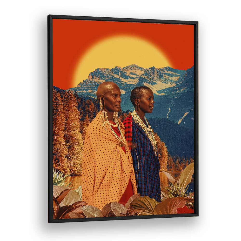 SISTER, AFRICAN ART PAINTINGS by Cosmo Zach showcases vibrant surrealism with rich colors and stunning details.