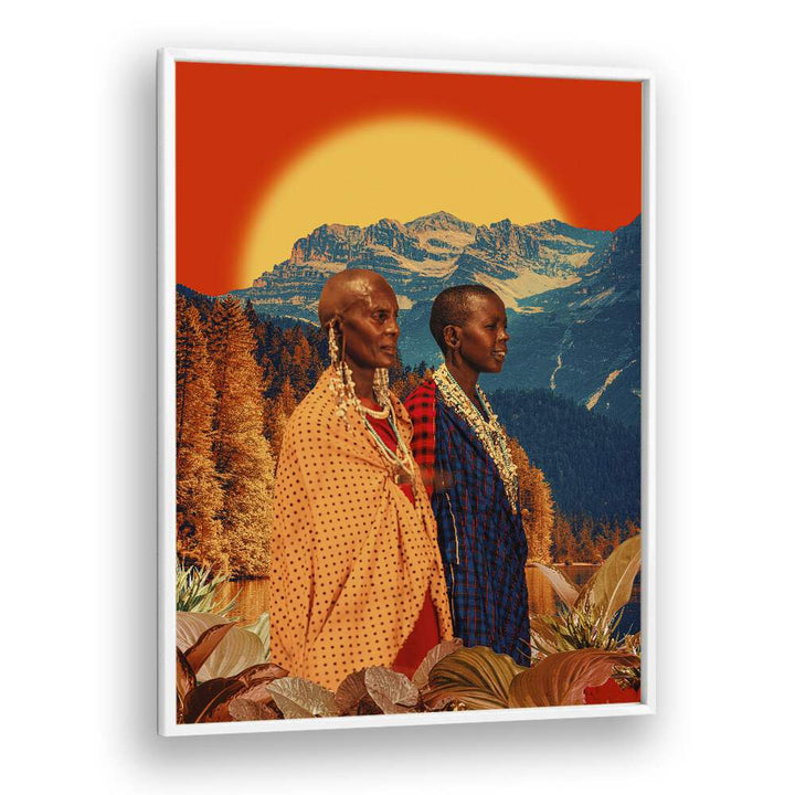 SISTER, AFRICAN ART PAINTINGS by Cosmo Zach showcases stunning surrealism with vibrant colors and striking imagery.
