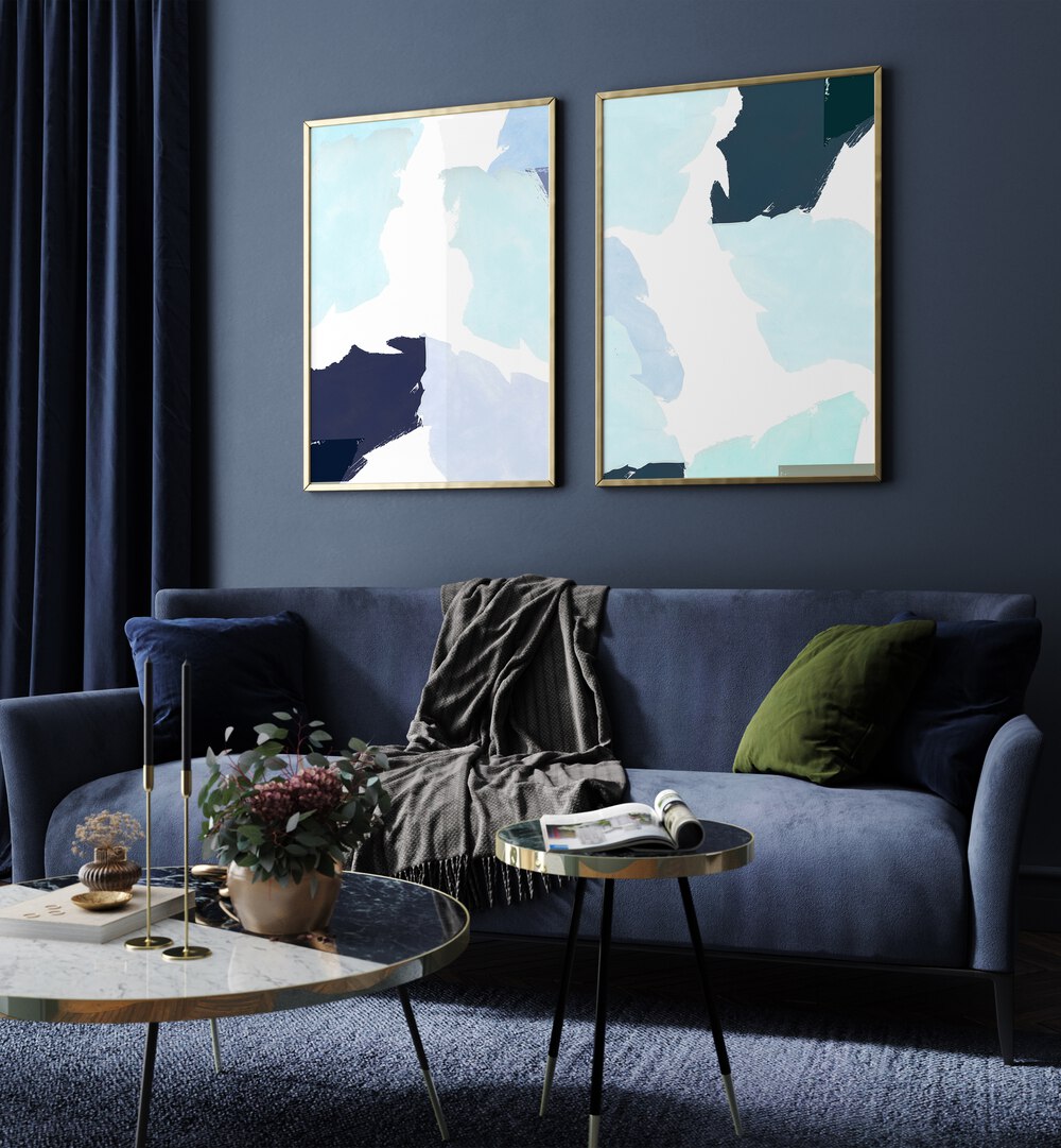 Transform your space with the SKYBOUND ECHOES SET, SET OF 2 PAINTINGS, featuring calming sky-inspired artwork.