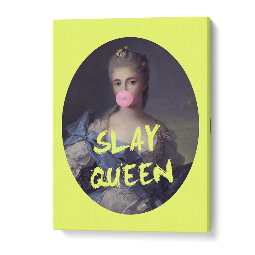 Bright and bold SLAY QUEEN, ALTERED ART PRINTS by Grace Digital Art Co, perfect for modern decor. Embrace your power!