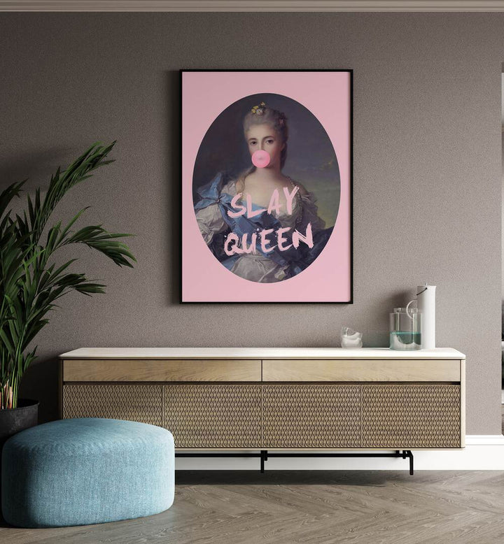 Elevate your space with SLAY QUEEN IV, ALTERED ART PRINTS by Grace Digital Art Co, featuring modern artistic flair.