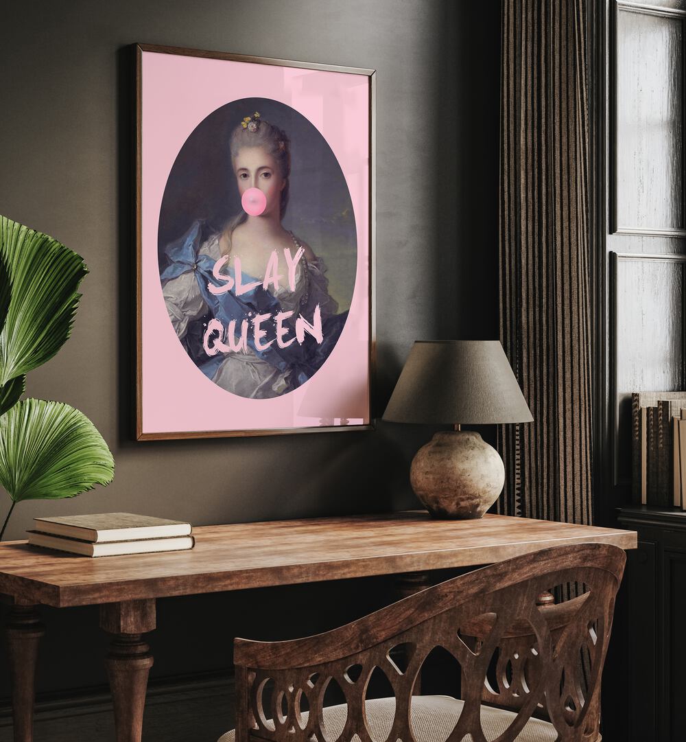 Elevate your space with SLAY QUEEN IV, ALTERED ART PRINTS by Grace Digital Art Co, blending classic and modern styles.