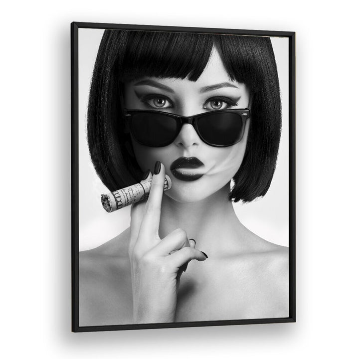 Stylish black-and-white fashion piece, "SMOKE THIS, PHOTOGRAPHY PRINTS," by David Drake enhances any space.