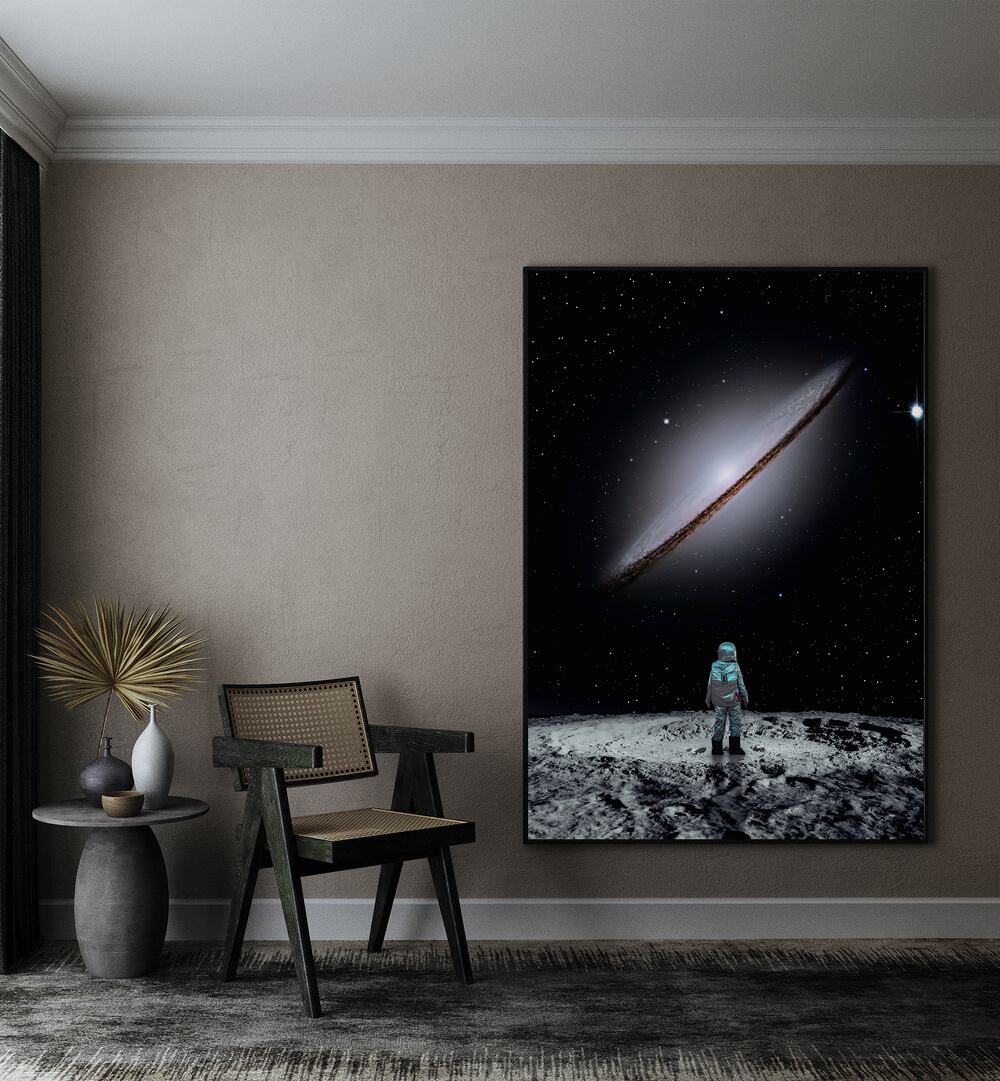 Explore the cosmos with SOLE SURVIVOR, SURREAL ART PRINTS by Ritvik Takkar, capturing surrealism's essence beautifully.