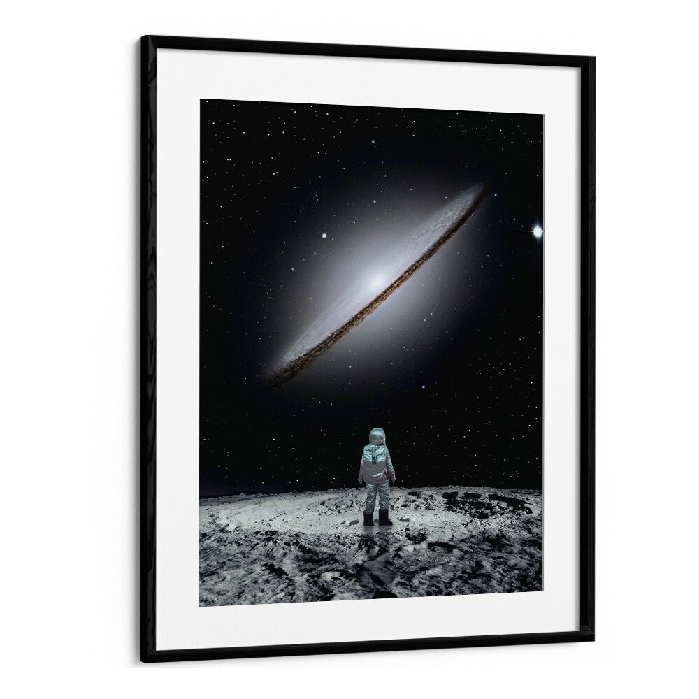Explore the cosmos with "SOLE SURVIVOR, SURREAL ART PRINTS" by Ritvik Takkar, blending surrealism and space.