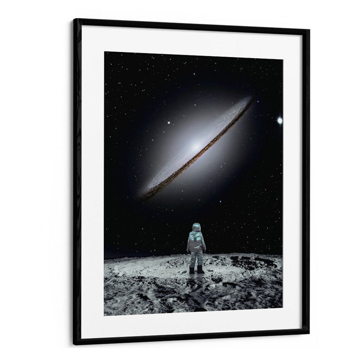 Explore the cosmos with "SOLE SURVIVOR, SURREAL ART PRINTS" by Ritvik Takkar, blending surrealism and space.