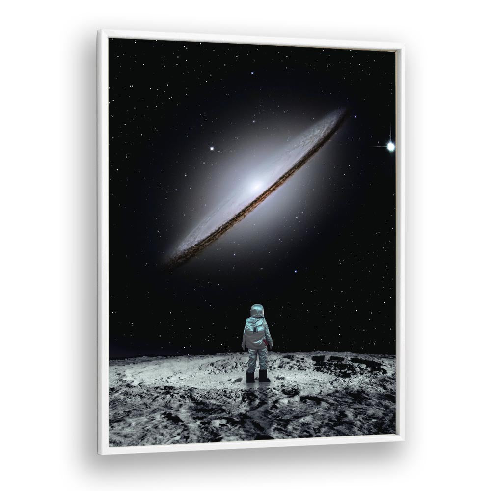 Explore the cosmos with "SOLE SURVIVOR, SURREAL ART PRINTS" by Ritvik Takkar, a captivating surrealism journey.