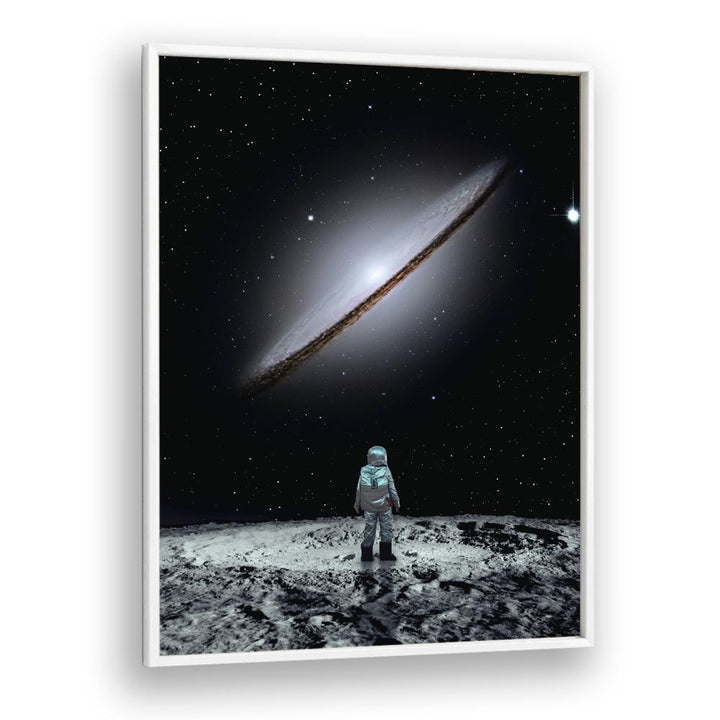Explore the cosmos with "SOLE SURVIVOR, SURREAL ART PRINTS" by Ritvik Takkar, a captivating surrealism journey.