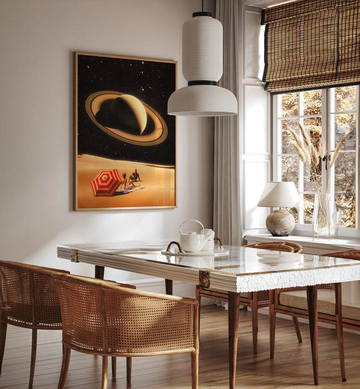 Transform your space with SPACE DATE, SURREAL ART PRINTS by Taudalpoi, showcasing a stunning cosmic scene.