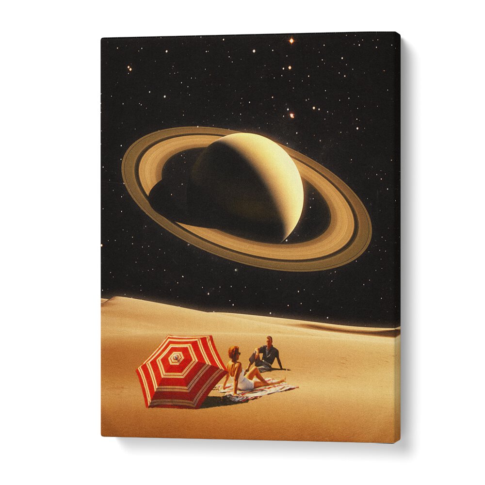 Surreal art prints featuring "SPACE DATE," showcasing a stunning cosmic scene by Taudalpoi for modern elegance.