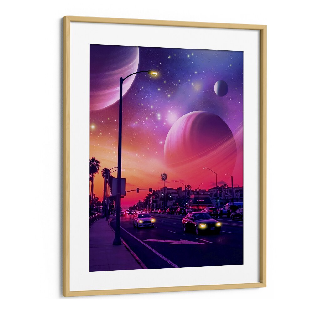 Elevate your space with SPACE DRICE II, SURREAL ART PRINTS by Ritvik Takkar, featuring vibrant cosmic scenery.