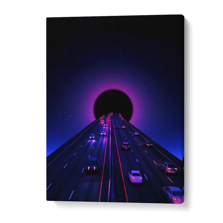 Explore the cosmic journey of "Space Highway," a must-have in surreal art prints by Ritvik Takkar.
